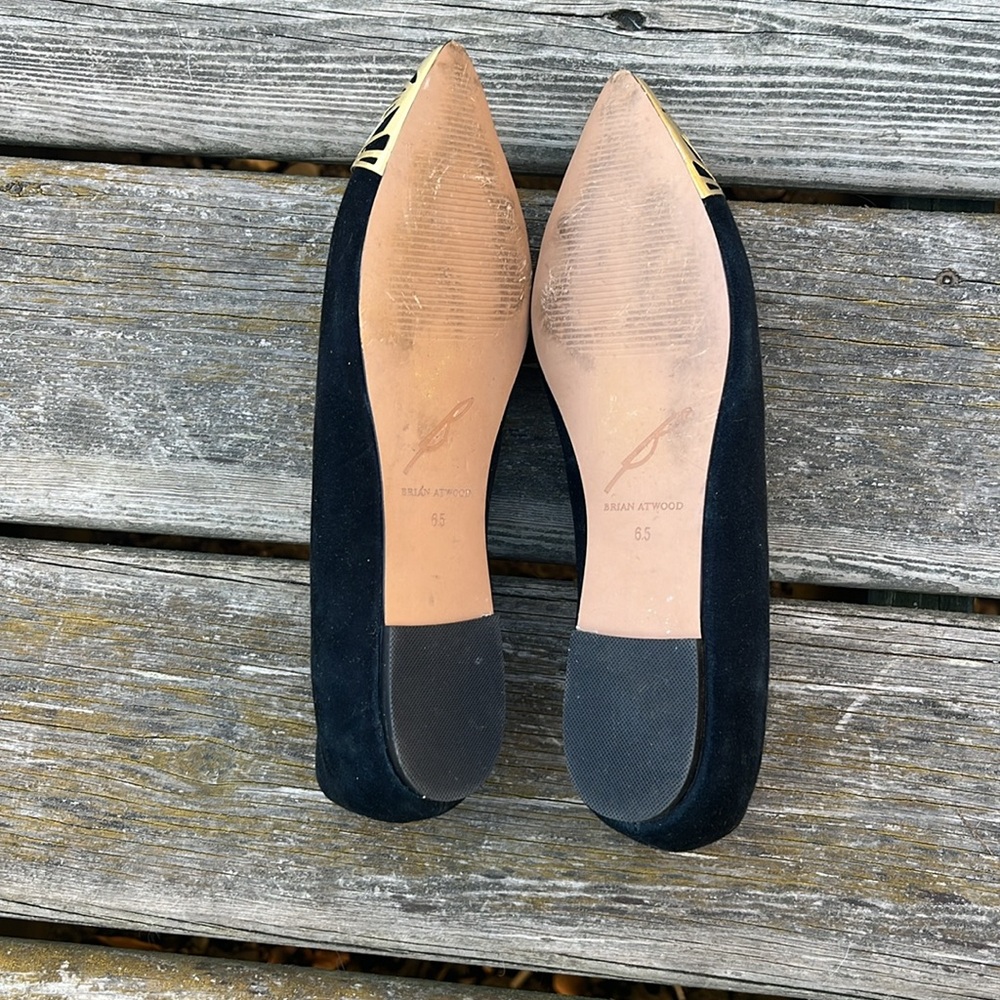 Brian Atwood Flats Pointy Toe 6.5 - Picture 7 of 9